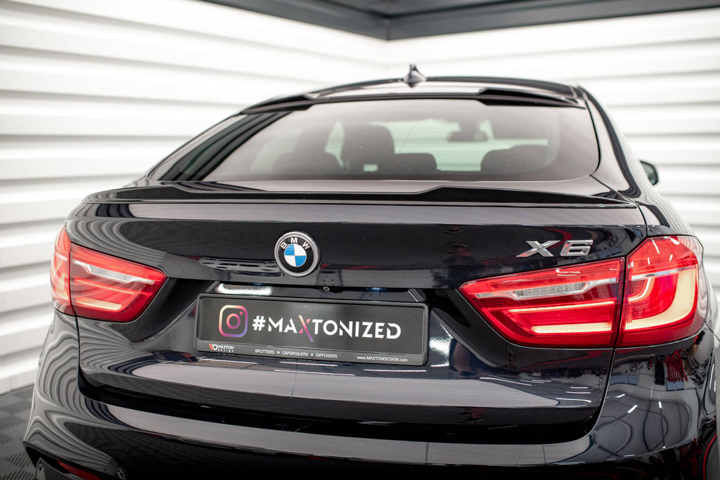 Maxton Design Spoiler CAP 3D passend für V.1 BMW X6 F16 M-Paket / X6 M F86 schwarz Hochglanz