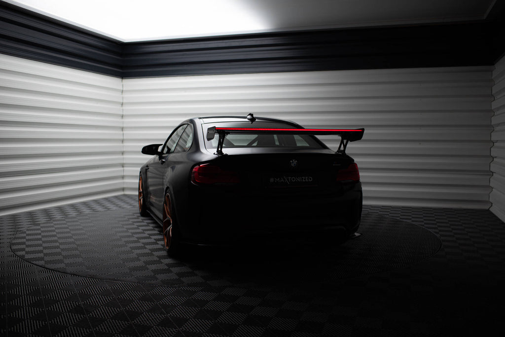 Maxton Design Carbon Spoiler With External Brackets Uprights + LED BMW M2 F87 / 2 / 2 M-Paket F22 für BMW M2 F87