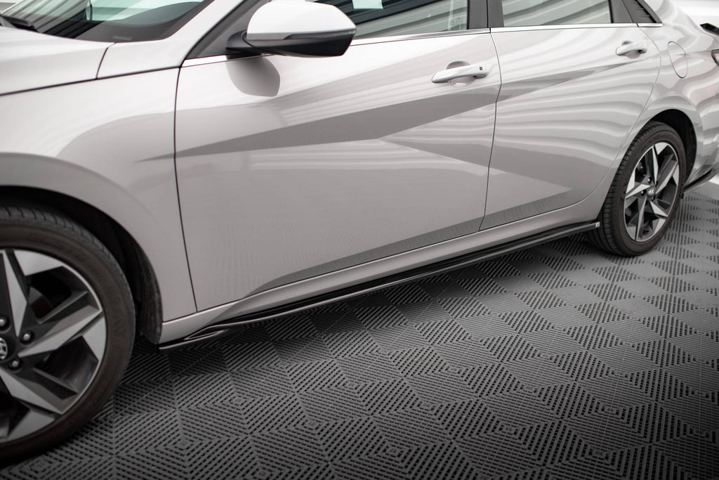 Maxton Design Street+ Seitenschweller Leisten passend für Hyundai Elantra Mk7 schwarz Hochglanz