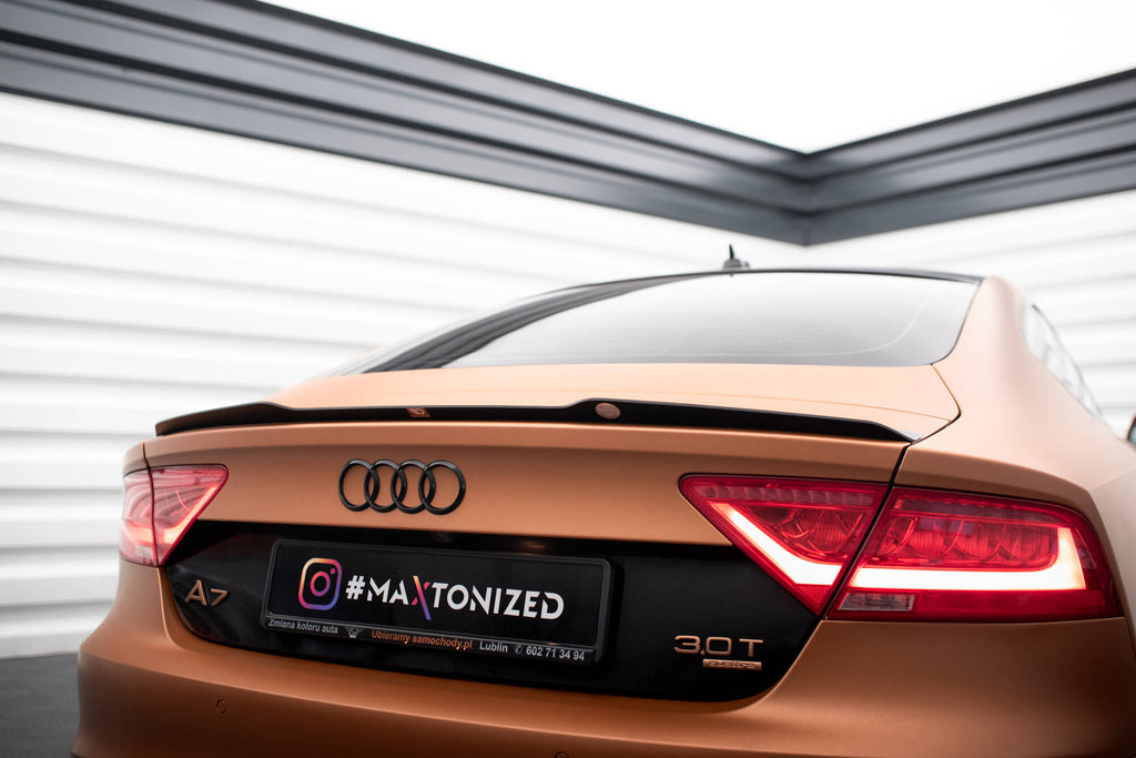Maxton Design Spoiler CAP passend für Audi A7 C7 schwarz Hochglanz