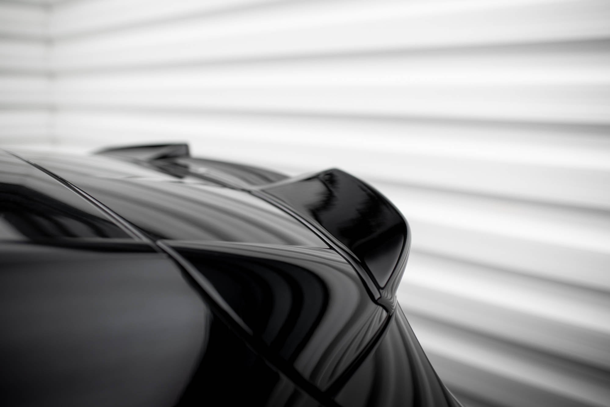 Maxton Design Spoiler CAP 3D passend für Mercedes-Benz A AMG-Line W176 Facelift schwarz Hochglanz