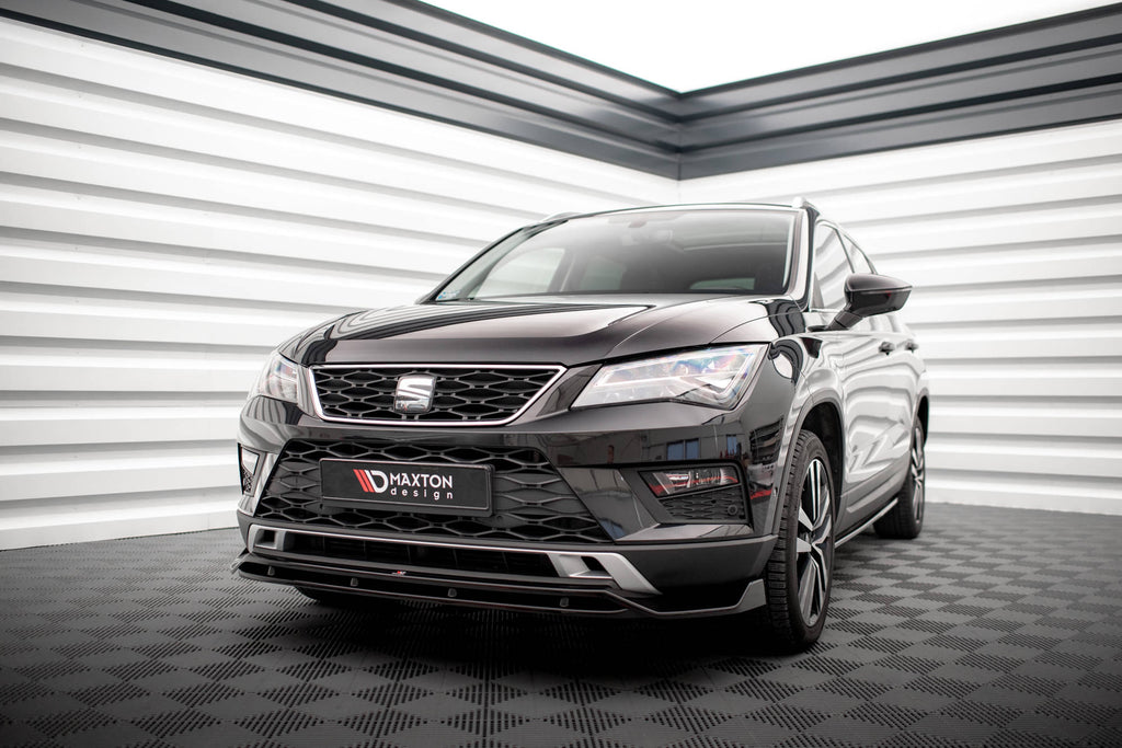 Maxton Design Street+ Spoilerlippe Front Ansatz passend für Seat Ateca Mk1 schwarz Hochglanz