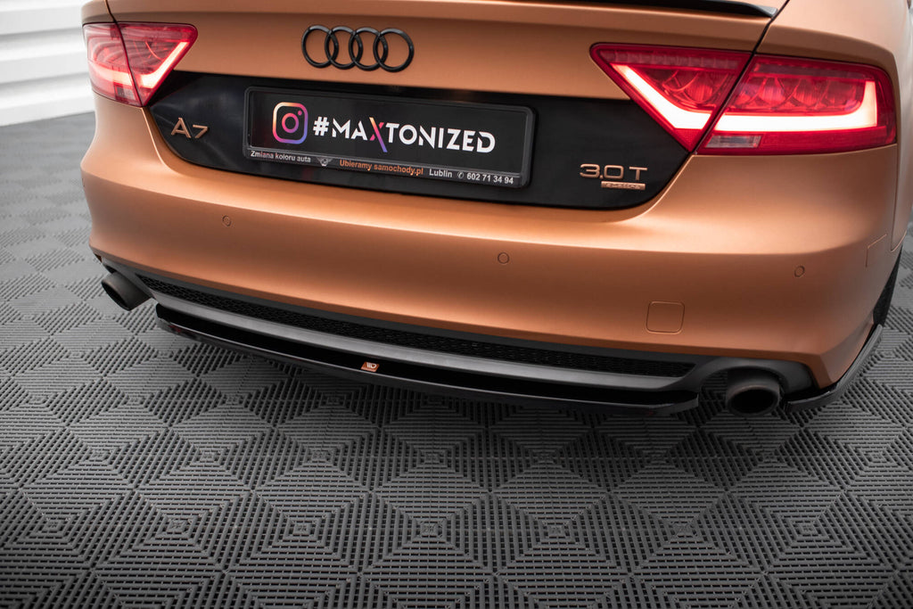 Maxton Design Heckansatz Audi A7 S-Line C7 schwarz Hochglanz für Audi A7