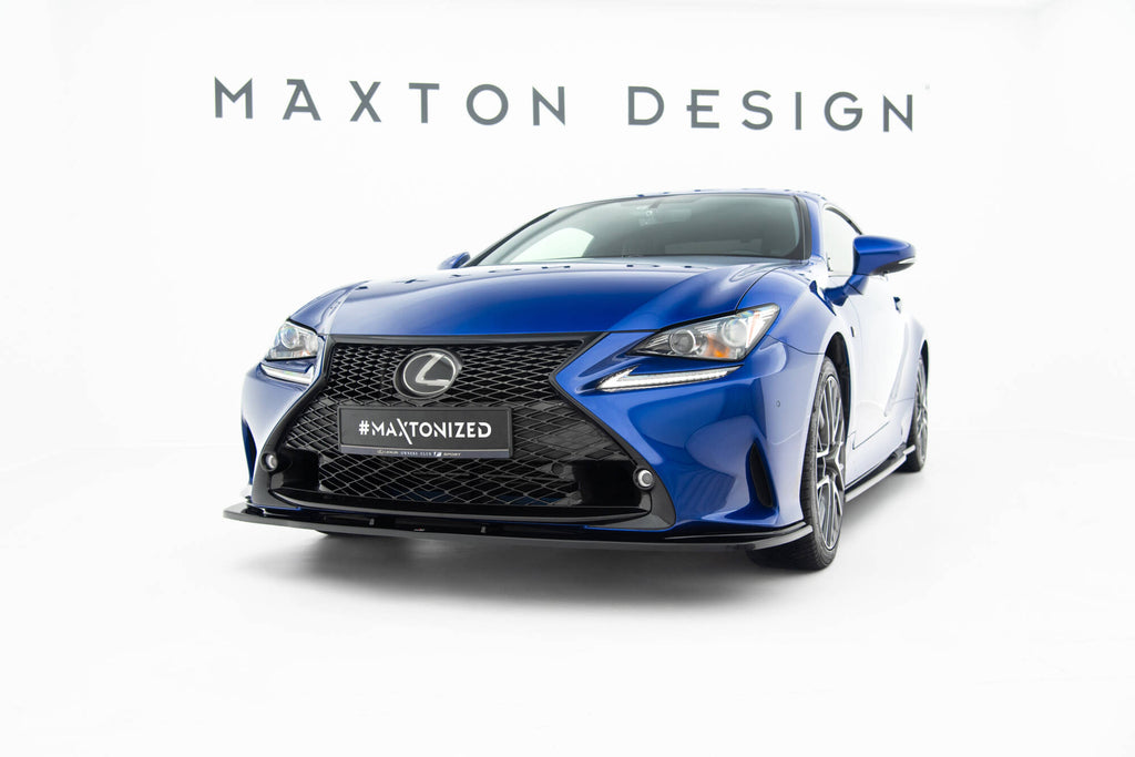 Maxton Design Street+ Spoilerlippe Front Ansatz V.1 passend für Lexus RC Mk1 schwarz Hochglanz