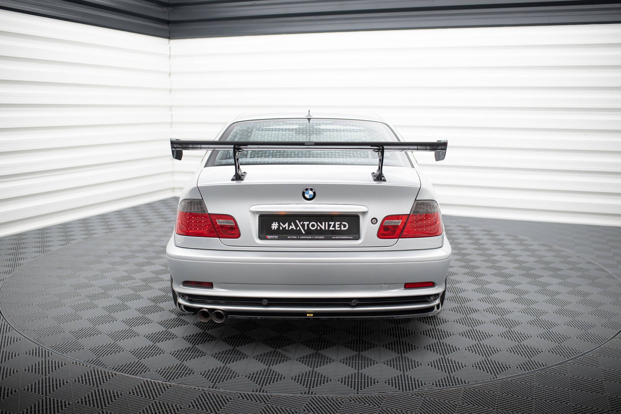 Maxton Design Carbon Spoiler With Internal Brackets Uprights BMW 3er Coupe E46 für BMW 3er E46