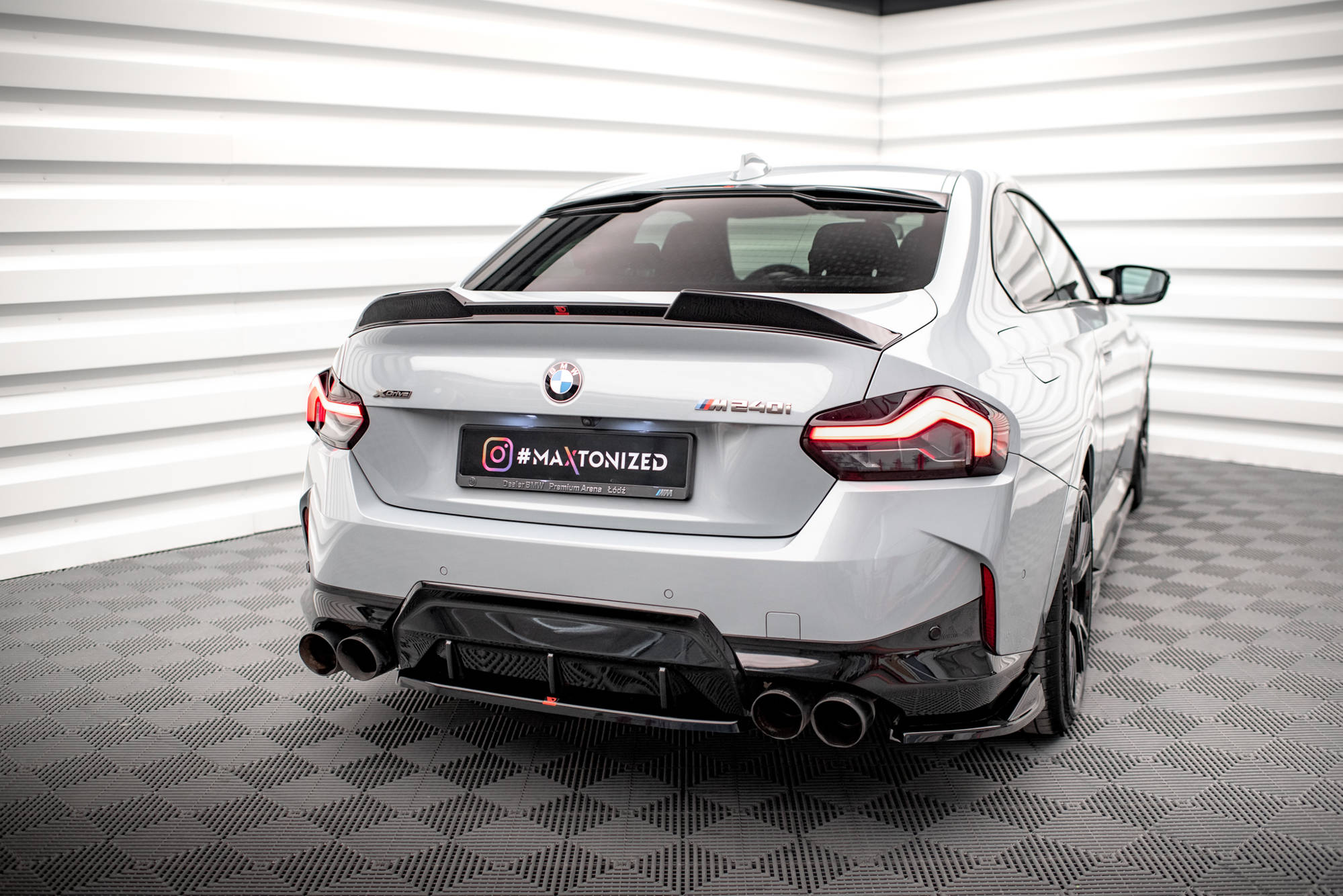 Maxton Design Heckansatz BMW 2 Coupe M240i G42 schwarz Hochglanz für BMW 2er G42