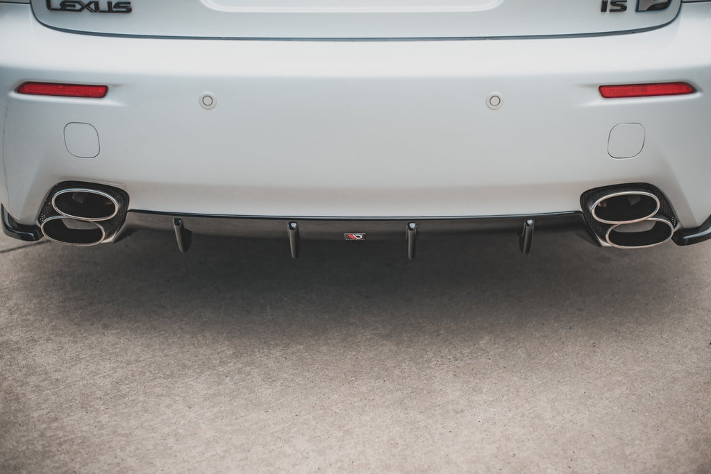 Maxton Design Diffusor Heck Ansatz passend für Lexus IS F Mk2 schwarz Hochglanz