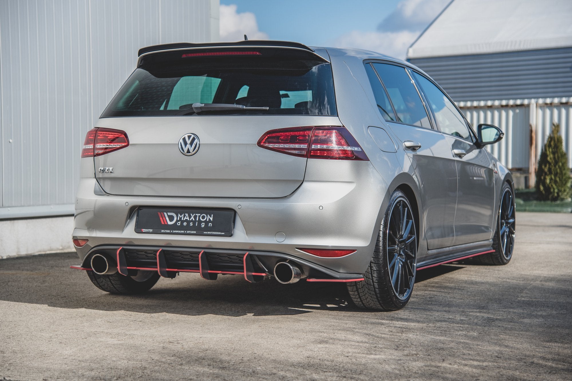 Maxton Design Racing Seitenschweller Ansatz VW Golf 7 GTI für Volkswagen Golf Mk7