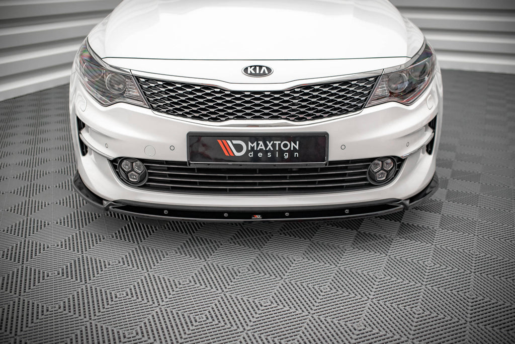 Maxton Design Street+ Spoilerlippe Front Ansatz V.1 passend für Kia Optima Mk4 schwarz Hochglanz