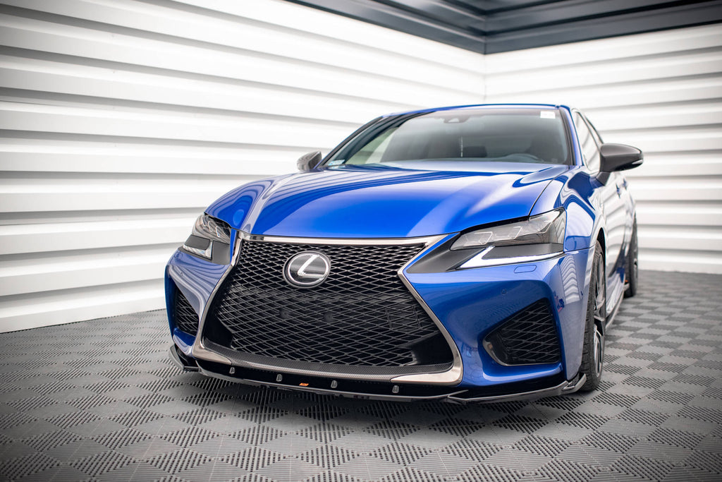 Maxton Design Street+ Spoilerlippe Front Ansatz V.2 passend für Lexus GS F Mk4 Facelift schwarz Hochglanz