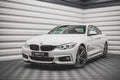 Maxton Design Street+ Spoilerlippe Front Ansatz V.2 passend für BMW 4er Coupe / Gran Coupe / Cabrio M-Paket F32 / F36 / F33 schwarz Hochglanz