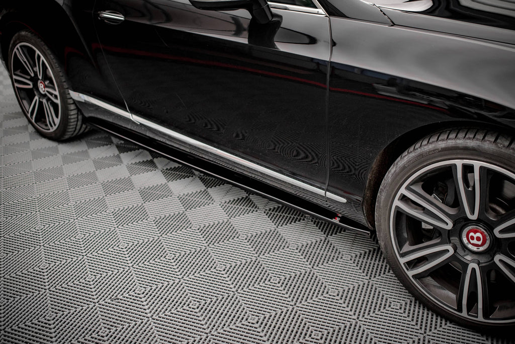 Maxton Design Street+ Seitenschweller Leisten passend für Bentley Continental GT V8 S Mk2 schwarz Hochglanz
