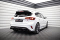 Maxton Design Heck Ansatz Flaps Diffusor V.2 passend für Ford Focus Hatchback ST Mk4 schwarz Hochglanz