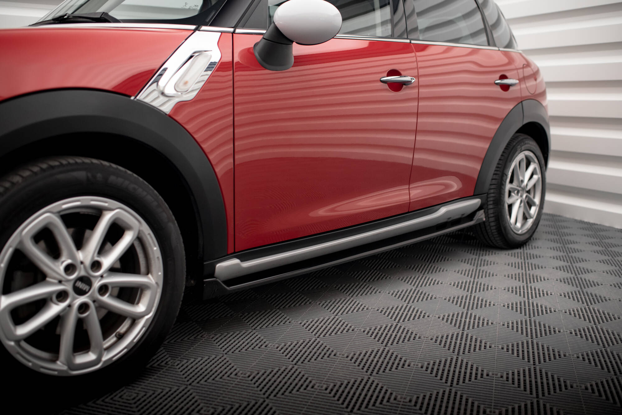 Maxton Design Street+ Seitenschweller Leisten passend für Mini Cooper Countryman R60 Facelift schwarz Hochglanz