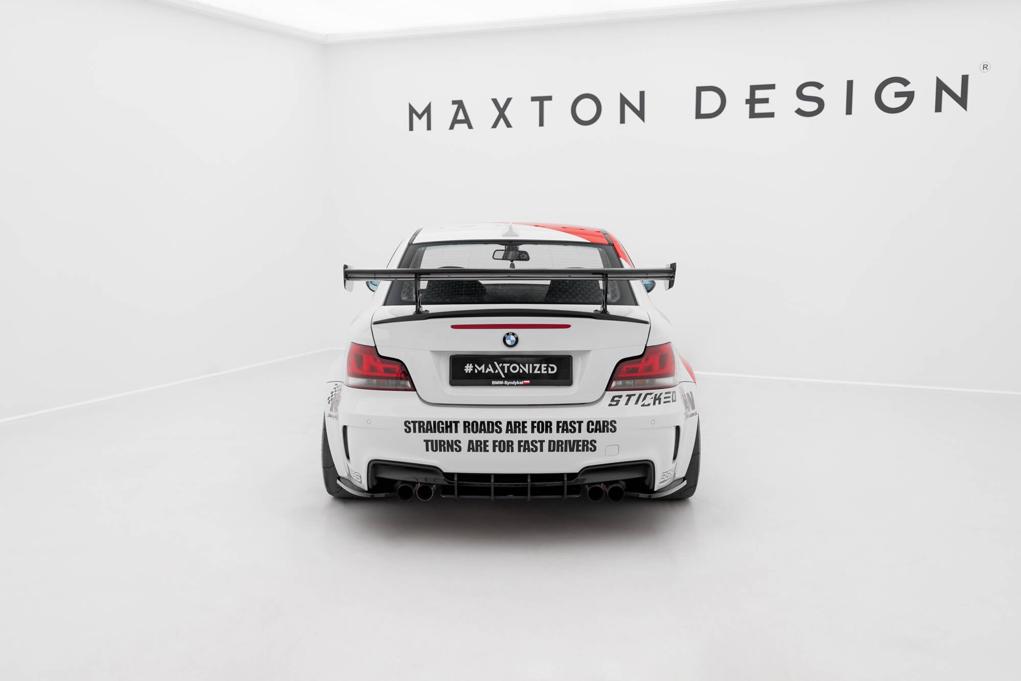 Maxton Design Carbon Spoiler With Internal Brackets Uprights V.2 BMW 1er M E82 für BMW M1 E82