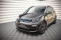 Maxton Design Street+ Spoilerlippe Front Ansatz V.2 passend für BMW i3 S Mk1 Facelift schwarz Hochglanz
