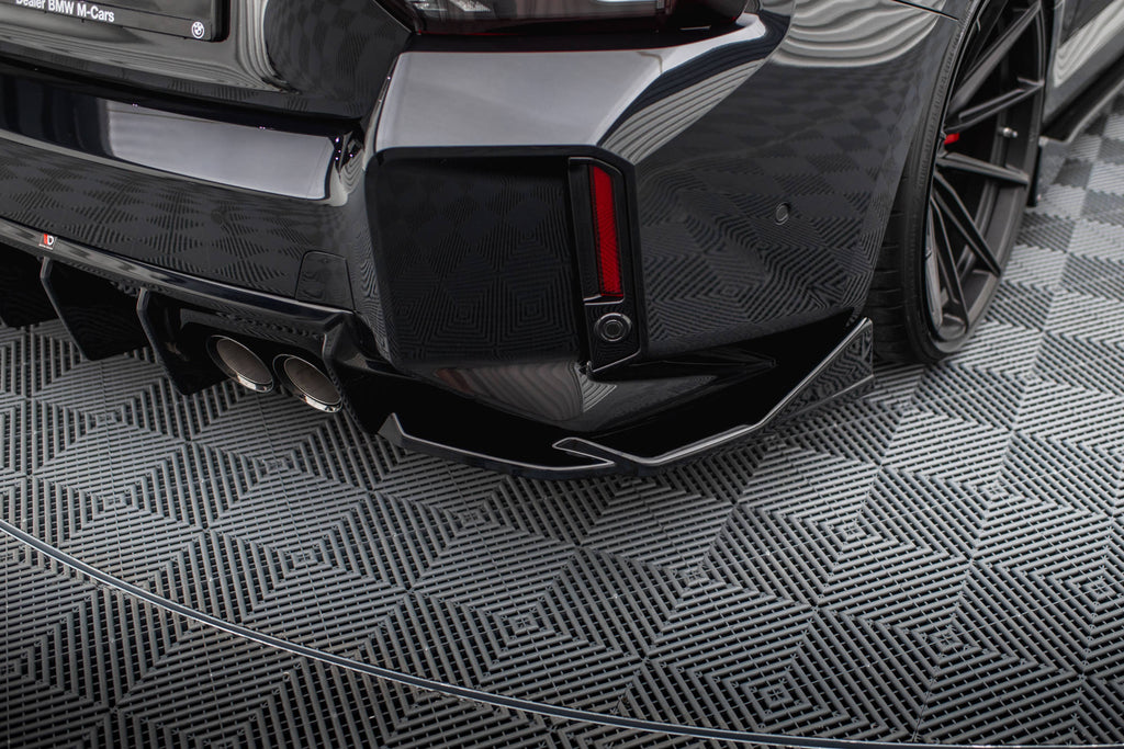 Maxton Design Heck Ansatz Flaps Diffusor V.4 passend für (Für heckansatz v.1) BMW M2 G87 schwarz Hochglanz