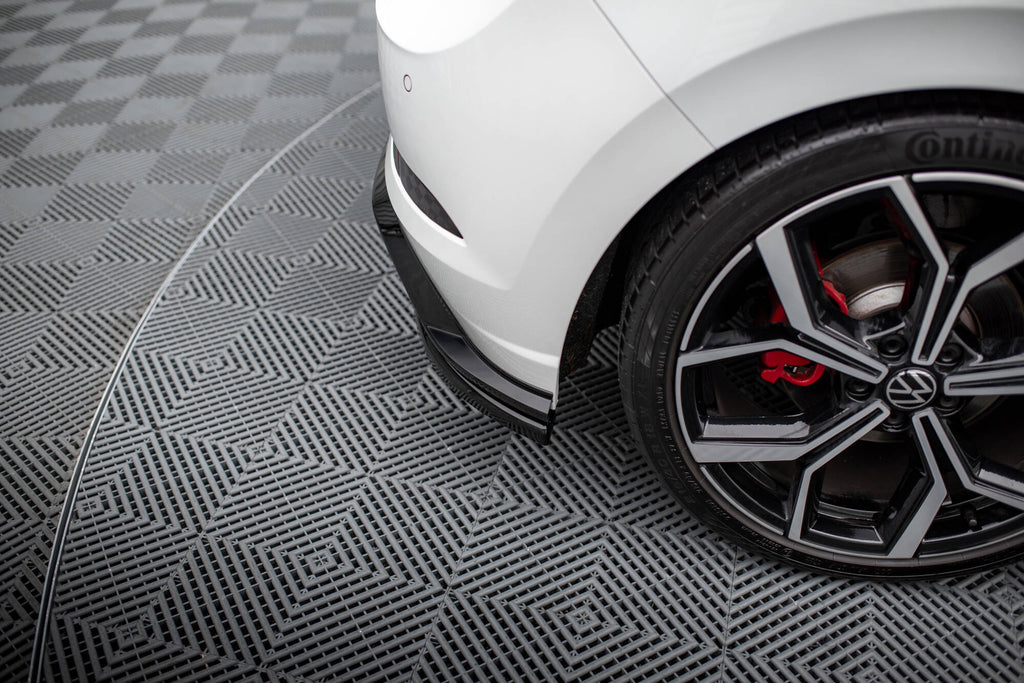 Maxton Design Heck Ansatz Flaps Diffusor passend für VW Polo GTI Mk6 Facelift schwarz Hochglanz