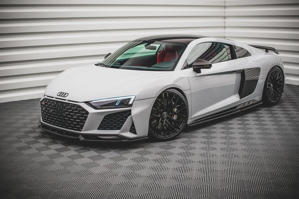 Maxton Design Street+ Seitenschweller Leisten passend für Audi R8 Mk2 Facelift schwarz Hochglanz