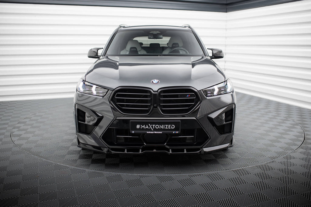 Maxton Design Street+ Spoilerlippe Front Ansatz V.1 passend für BMW X5 M F95 Facelift schwarz Hochglanz