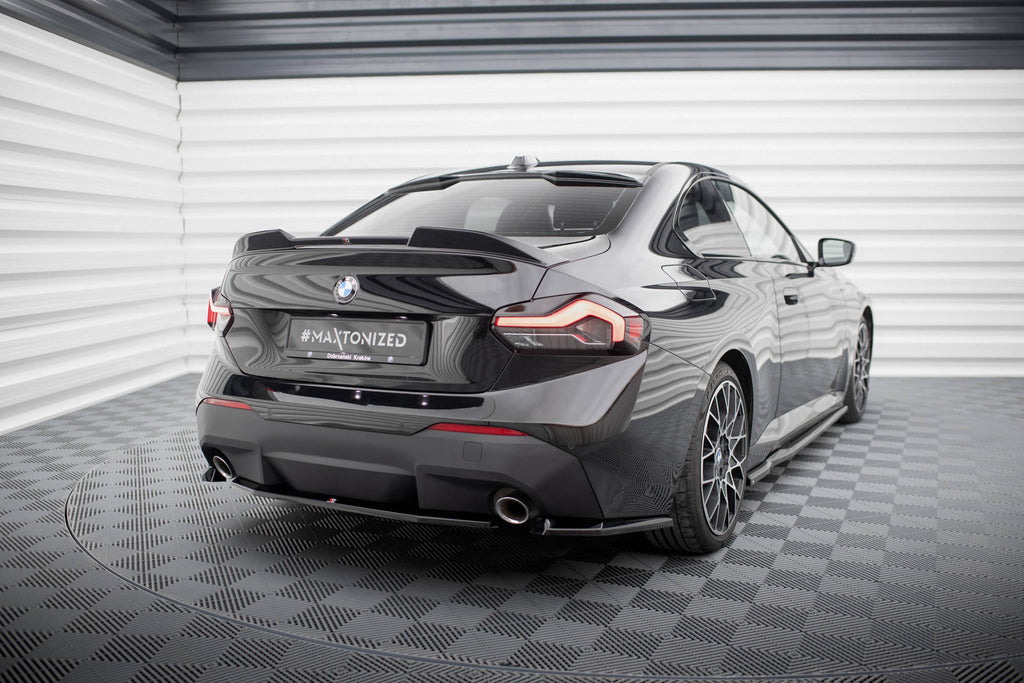 Maxton Design Heck Ansatz Flaps Diffusor V.1 passend für BMW 2 Coupe G42 schwarz Hochglanz