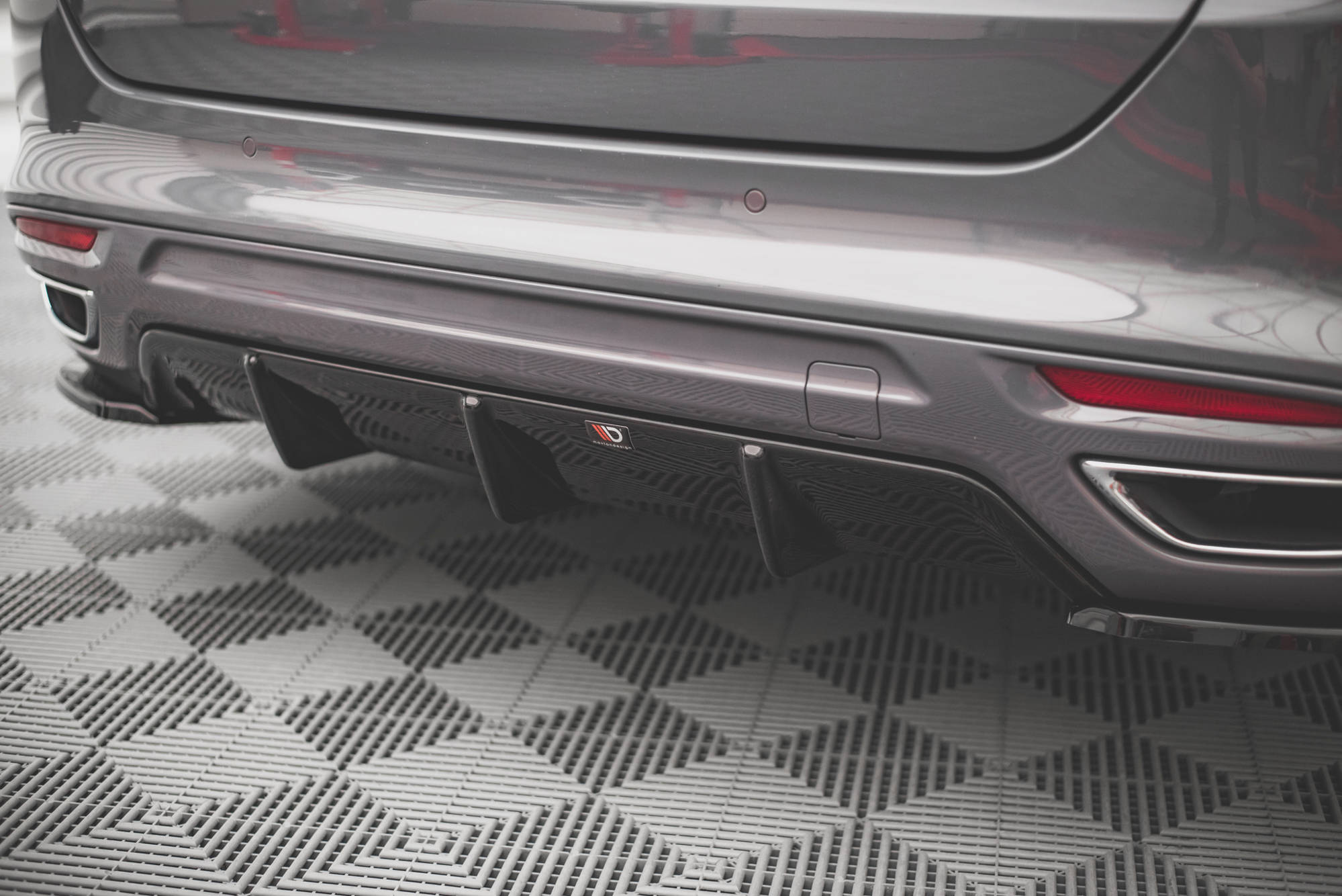 Maxton Design Diffusor Heck Ansatz für Ford Mondeo ST-Line Mk5 Facelift schwarz matt