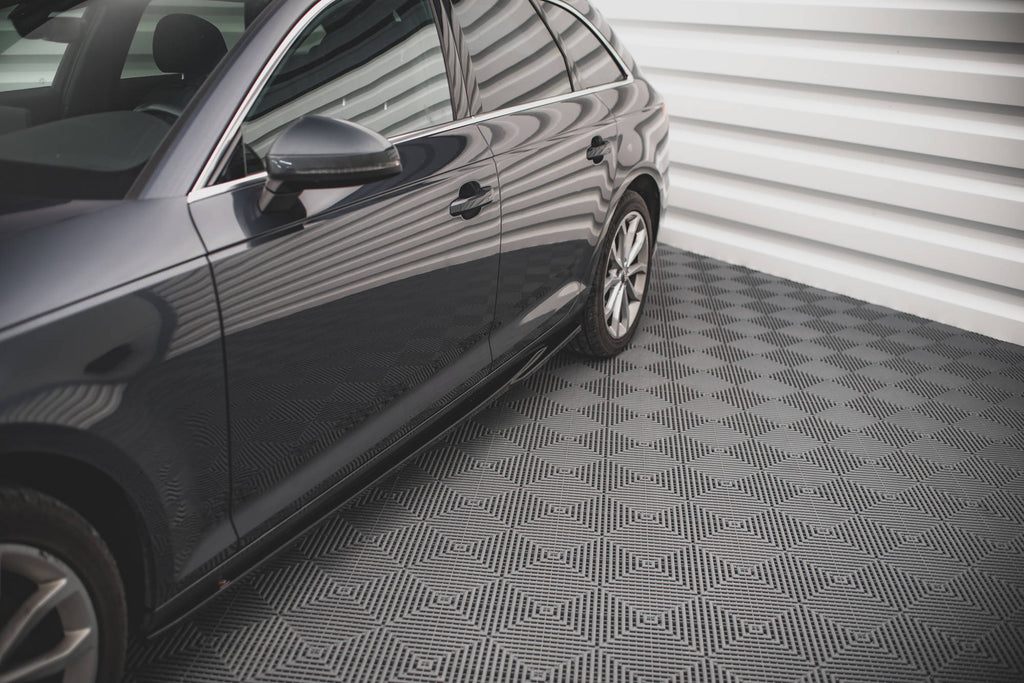 Maxton Design Street+ Seitenschweller Leisten passend für Audi A4 B9 schwarz Hochglanz