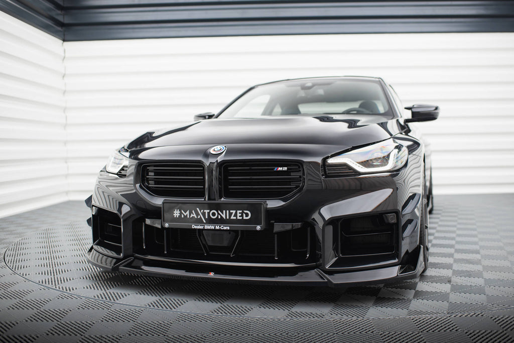 Maxton Design Street+ Spoilerlippe Front Ansatz V.5 passend für BMW M2 G87 schwarz Hochglanz