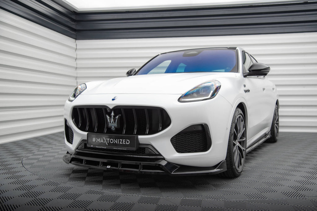 Maxton Design Street+ Spoilerlippe Front Ansatz passend für Maserati Grecale GT / Modena Mk1 schwarz Hochglanz