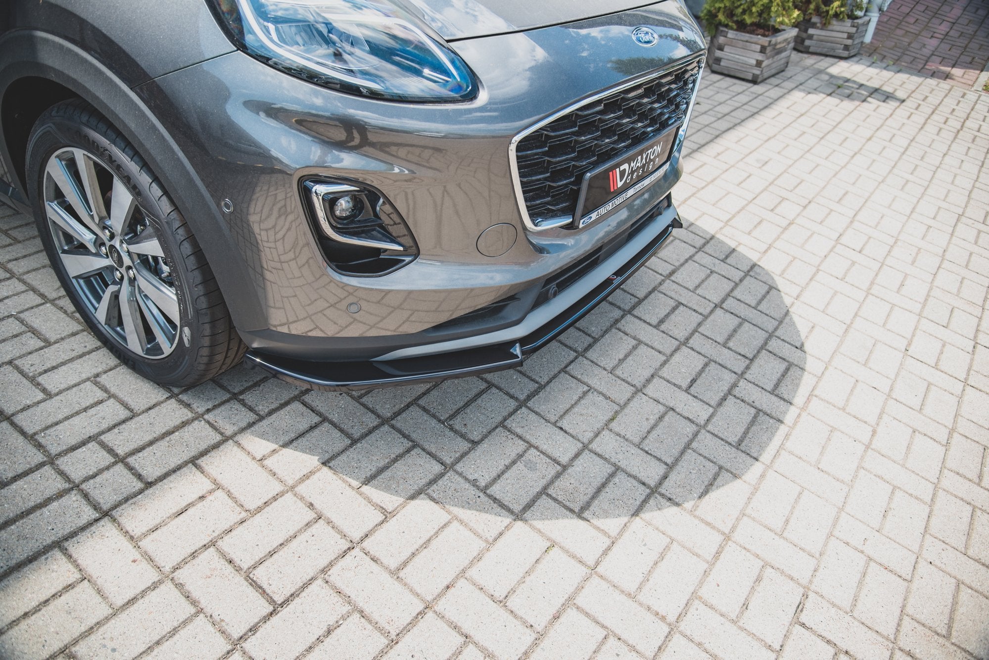 Maxton Design Street+ Spoilerlippe Front Ansatz passend für Ford Puma Mk1 schwarz Hochglanz
