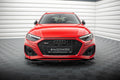 Maxton Design Street+ Spoilerlippe Front Ansatz V.1 passend für Audi RS4 B9 Facelift schwarz Hochglanz