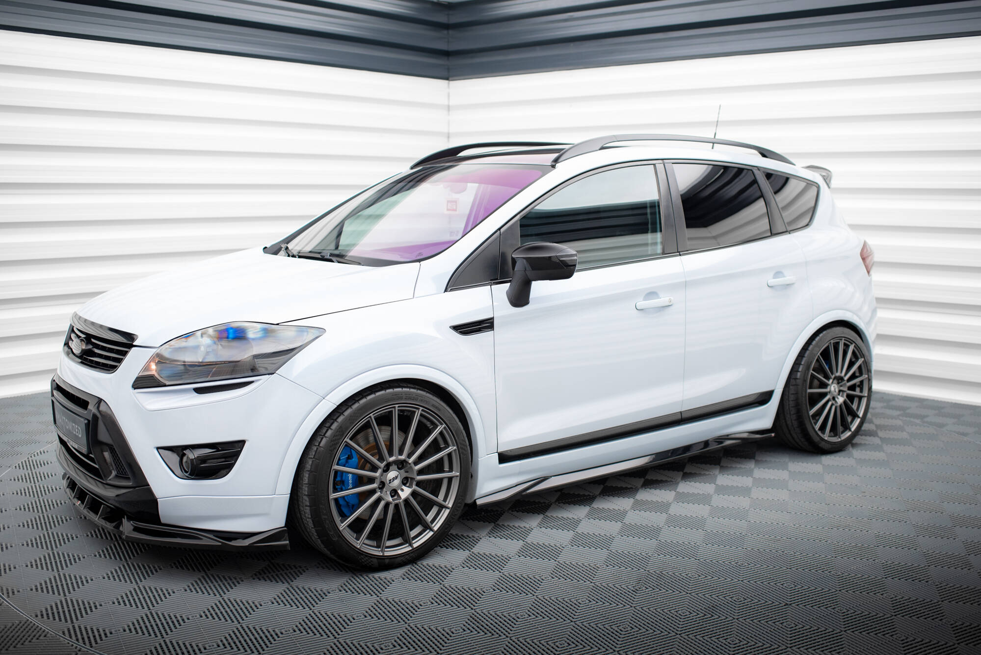 Maxton Design Street+ Seitenschweller Leisten passend für Ford Kuga ST Mk1 schwarz Hochglanz