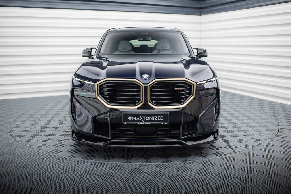 Maxton Design Street+ Spoilerlippe Front Ansatz V.1 passend für BMW XM G09 schwarz Hochglanz