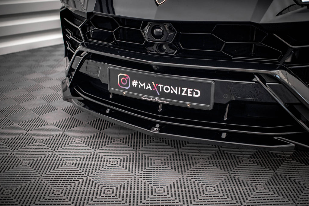 Maxton Design Street+ Spoilerlippe Front Ansatz V.2 passend für Lamborghini Urus Mk1 schwarz Hochglanz