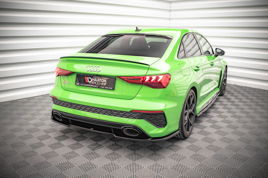 Maxton Design Heckansatz Audi RS3 Limousine 8Y schwarz Hochglanz für Audi A3