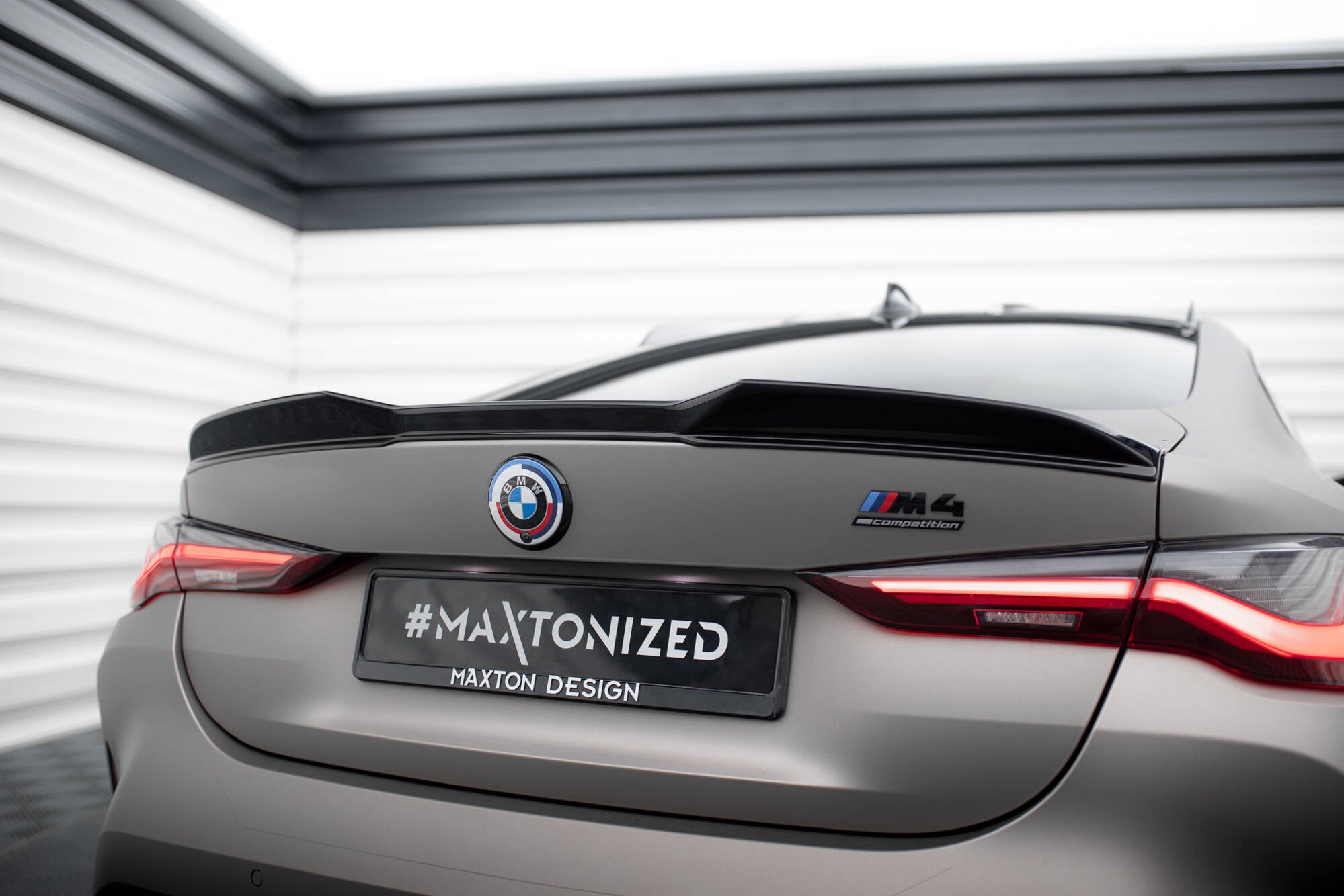 Maxton Design Spoiler CAP 3D passend für BMW M4 G82 / G82 Facelift / M440i / 4 M-Paket G22 / G22 Facelift schwarz Hochglanz