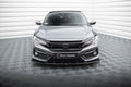Maxton Design Street+ Spoilerlippe Front Ansatz passend für Honda Civic Sport Mk 10 schwarz Hochglanz