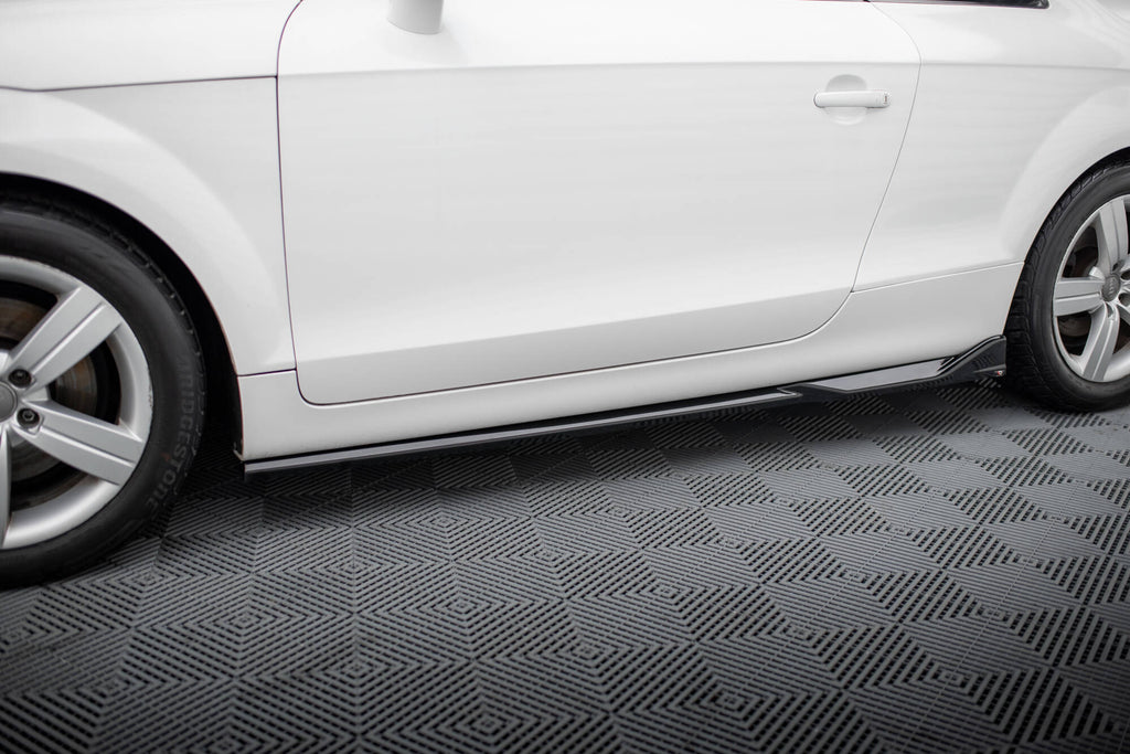 Maxton Design Street+ Seitenschweller Leisten passend für Audi TT 8J schwarz Hochglanz