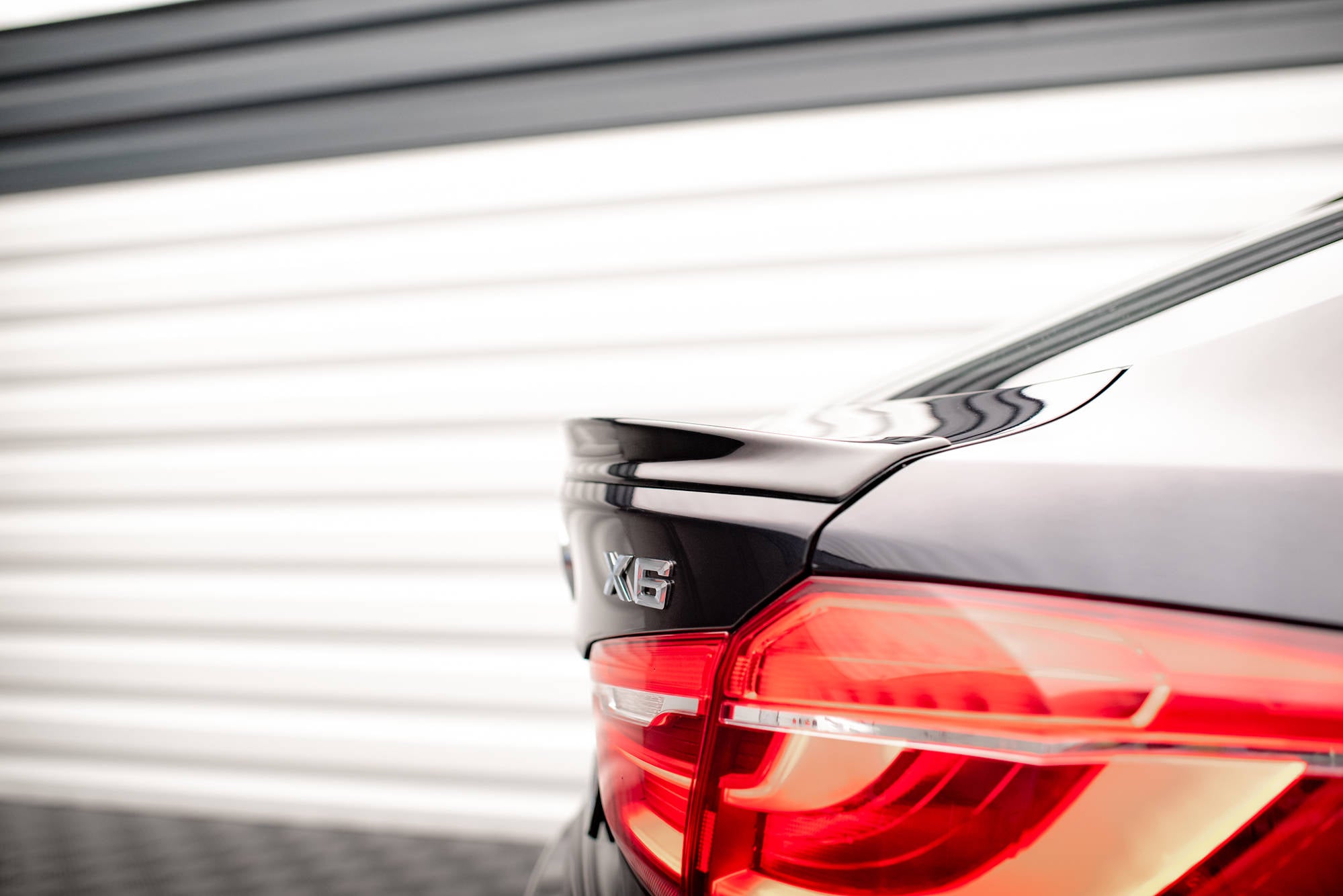 Maxton Design 3D Spoiler CAP V.2 passend für BMW X6 F16 M-Paket / X6 M F86 schwarz Hochglanz