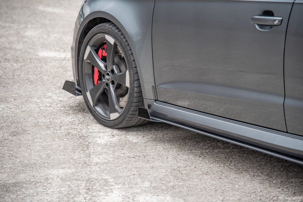 Maxton Design Seitenschweller Flaps passend für Audi RS3 8V Sportback schwarz Hochglanz