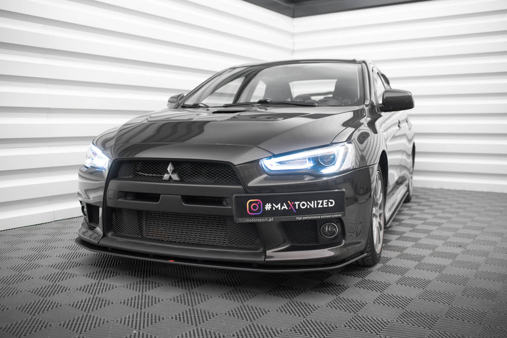 Maxton Design Street Pro Street+ Spoilerlippe Front Ansatz passend für Mitsubishi Lancer EVO X