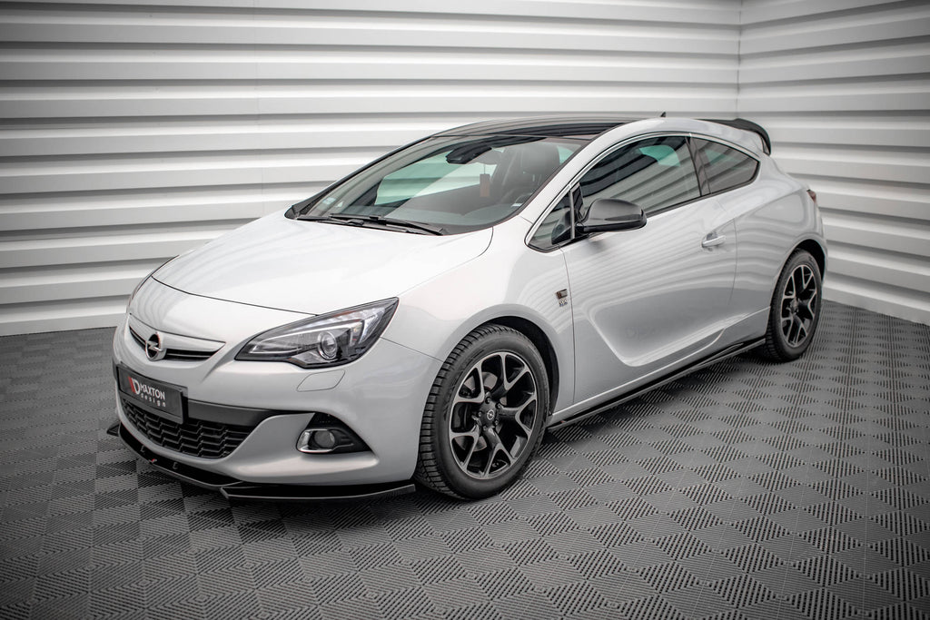 Maxton Design Street+ Seitenschweller Leisten passend für Opel Astra GTC OPC-Line J schwarz Hochglanz