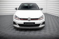 Maxton Design Street+ Spoilerlippe Front Ansatz V.2 passend für VW Golf GTI / GTD Mk7 Facelift schwarz Hochglanz