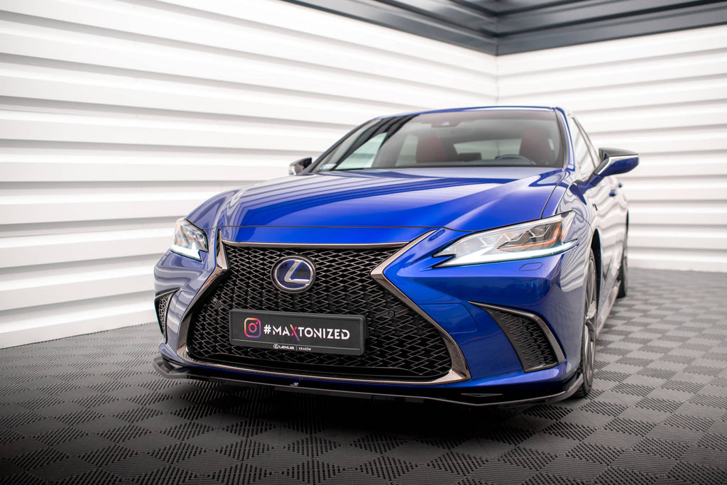 Maxton Design Street+ Spoilerlippe Front Ansatz V.1 passend für Lexus ES F Sport Mk7 schwarz Hochglanz