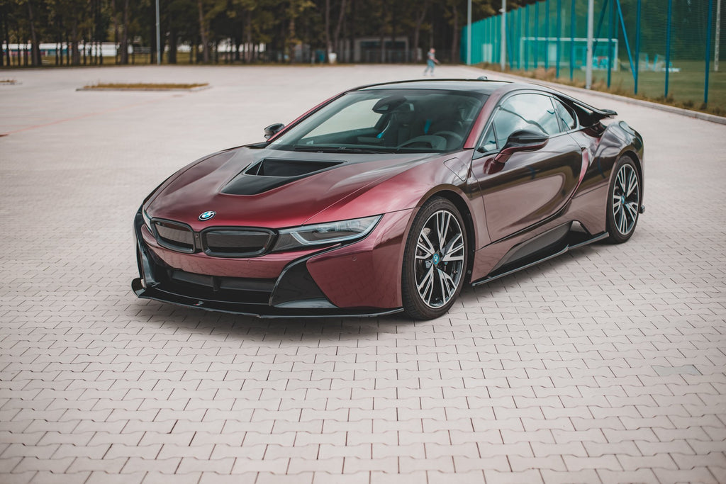 Maxton Design Street+ Spoilerlippe Front Ansatz passend für BMW i8 schwarz Hochglanz
