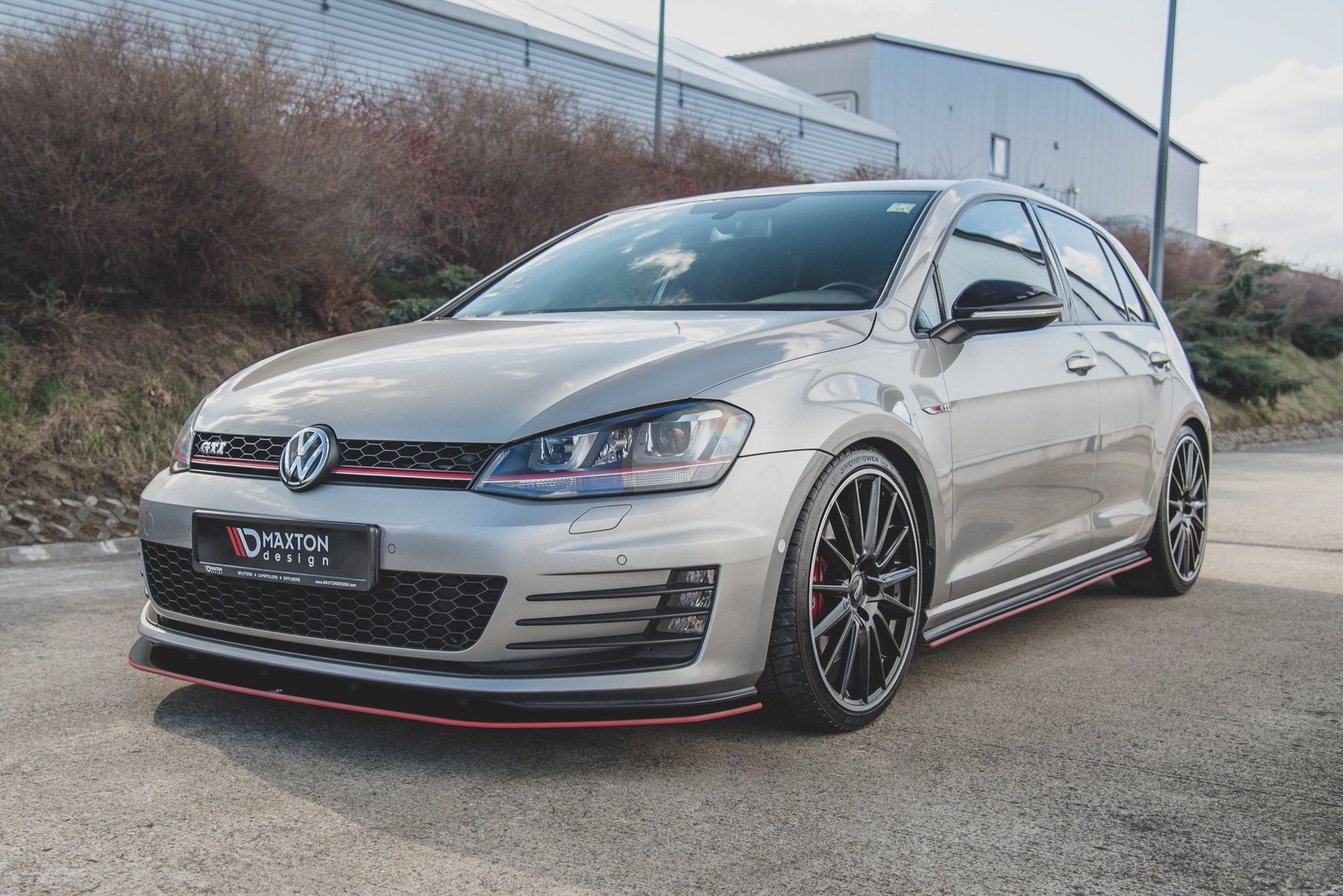 Maxton Design Racing Seitenschweller Ansatz VW Golf 7 GTI für Volkswagen Golf Mk7