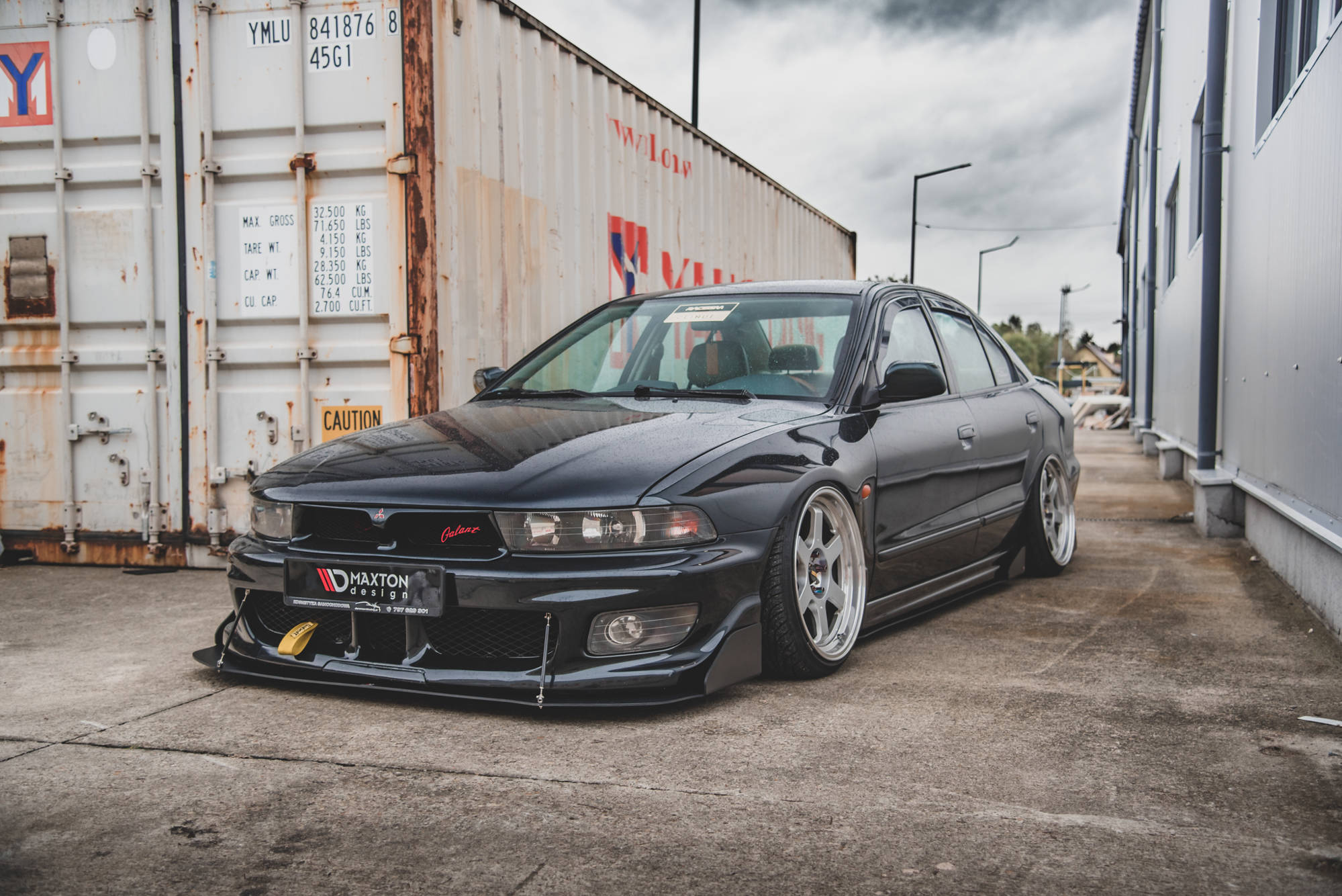 Maxton Design Sport Street+ Spoilerlippe Front Ansatz passend für Mitsubishi Galant Avance Mk8