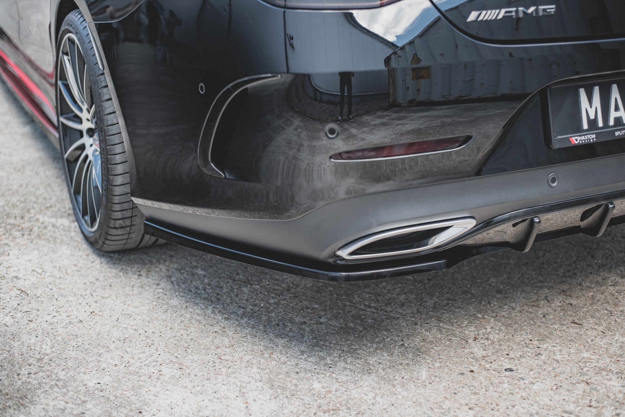Maxton Design Heckansatz Mercedes-Benz CLS AMG-Line C257 schwarz Hochglanz für Mercedes-Benz CLS C257