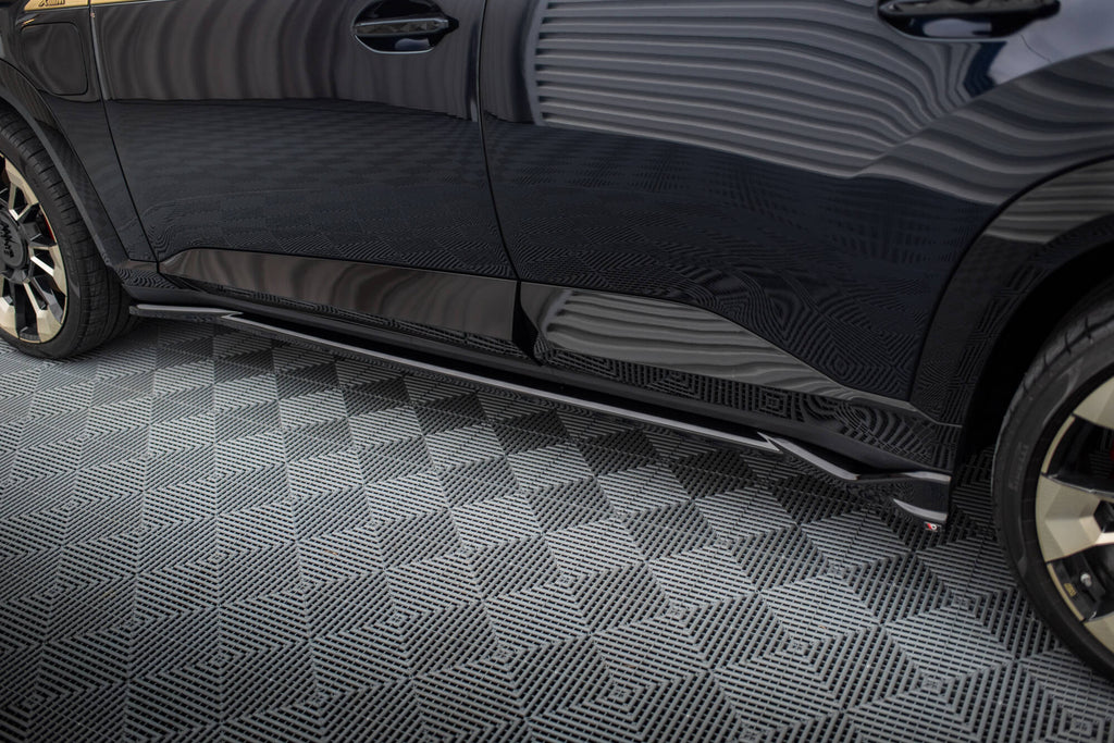 Maxton Design Street+ Seitenschweller Leisten passend für BMW XM G09 schwarz Hochglanz