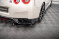 Maxton Design Street+ Mittlerer Diffusor RACE passend für Nissan GTR R35 Facelift schwarz Hochglanz